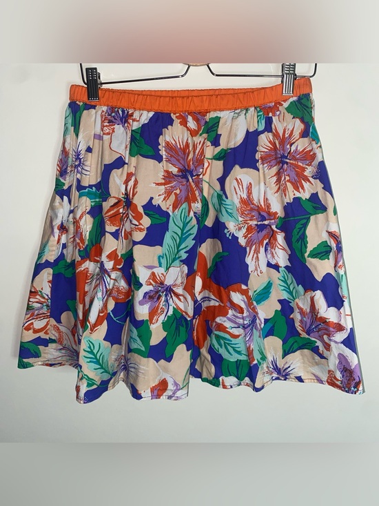 Flying Tomato Dresses & Skirts - Flying Tomato Floral Circle Skirt in Blue, Orange & Cream